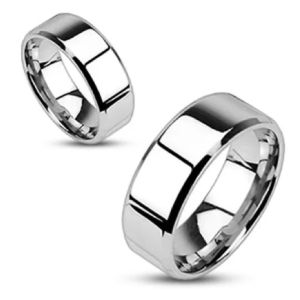 Stainless steel men's wedding band